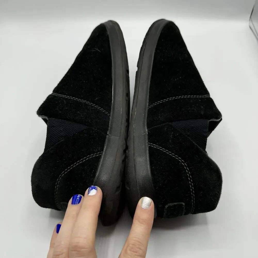 UGG Slippers Mens 12 Hanz Moccasins Slip On 1017266 Black Suede Comfort Polartec